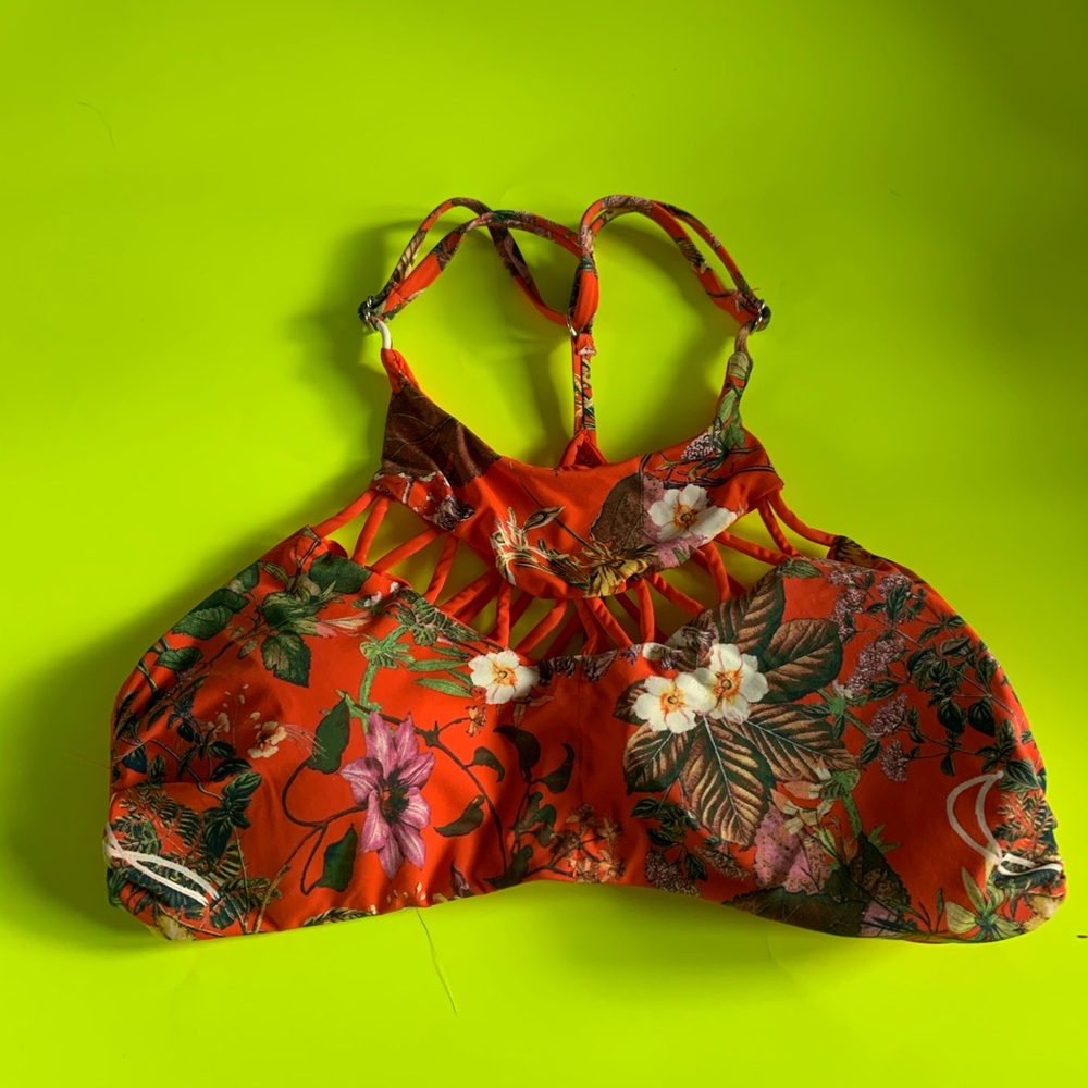 Floral bikini top